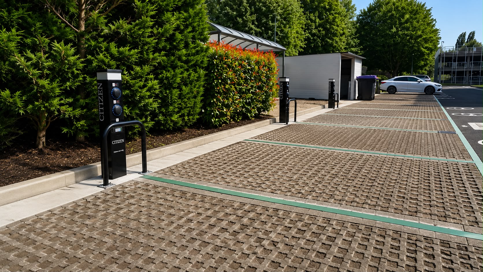 Capitol Building EV charging bays live — 7 Rolec chargers installed and active, Nexgen Electrical Innovations