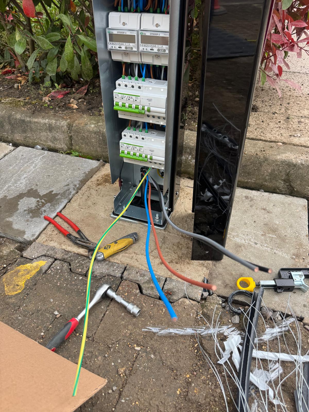 LV distribution board wiring for EV charging infrastructure at Capitol Building Bracknell