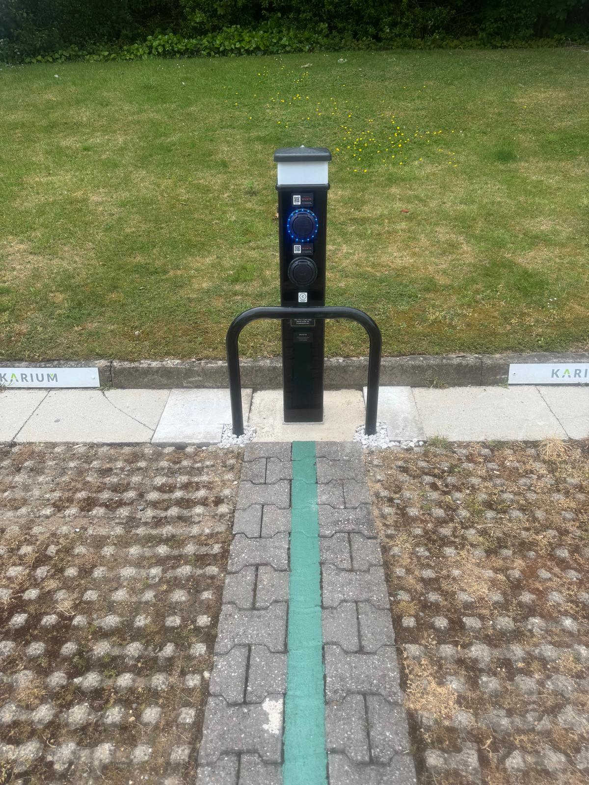 Rolec EV charger live at KARIUM bay Capitol Building Bracknell
